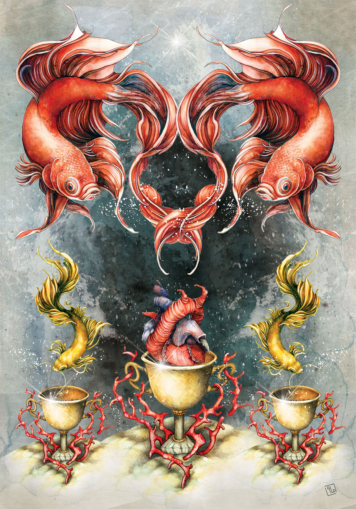 Three of cups